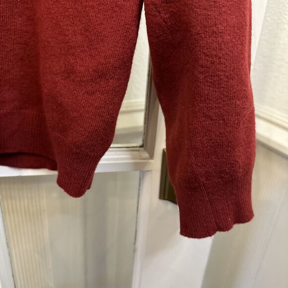 Brooks Brothers 346 Sweater Mens Size Medium M Wool Blend Red V-Neck Pullover - Picture 7 of 13